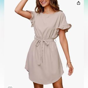 CUPSHE Belted Ruffled Mini Dress